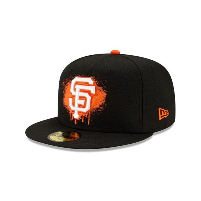 San Francisco Giants Gorra | New Era MLB Drip Front 59fifty Fitted Cap Mexico - Negros